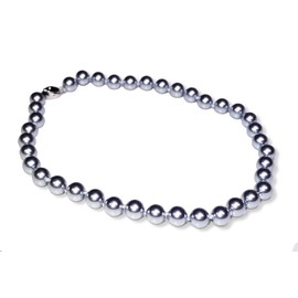 Ailana Laine - Collar de perlas del mar del Sur de 8 mm y 10 mm para mujer, collar de perlas de Tahití de 8 mm y 10 mm, collar de perlas para mujer con cadena de plata de ley 925, Plata esterlina,