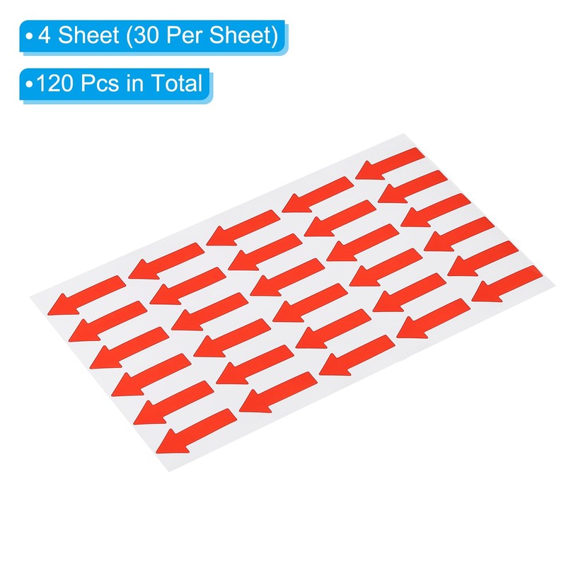 PATIKIL Small Arrow Sticker Label 1.2 x 0.5, 120 Pack