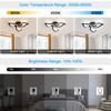 DELIPOP Modern Ceiling Light, 21W Dimmable Ceiling Lamp Remote Control,