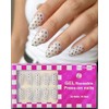 Black Dot Press On Almond Nails 16 Sizes 32pcs Short