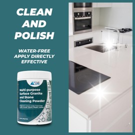 Skylarlife Multi-purpose Surface Stone Cleaning Powder (200g) to remove rust stain, yellowing, oil stains, from most marble, granite, quartz, concrete, countertop and other non-porous surface, remove adhesive spots and stains from boat and plastic and leather