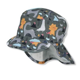 Sterntaler Boys Peaked Cap with Neck Protection, dark green