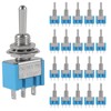 20Pcs SPDT Mini Toggle Switch 3 Pin 3 Position ON/Off/ON