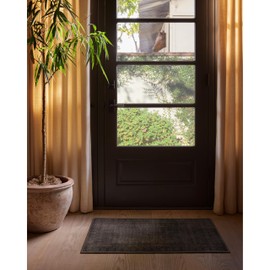 RUGGABLE Machine Washable Area Rug – Founders Cyrus Black 2x3, Stain-Resistant, Non-Slip with Standard Pad – Small Washable Rugs for Living Room, Bedroom, Hallway, Entryway & Bathroom