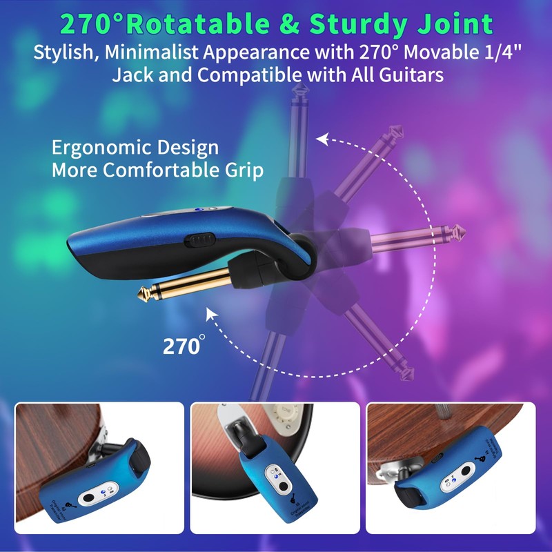 A9 Wireless Guitar System - 2.4GHz Guitar Accessories Transmitter Receiver,