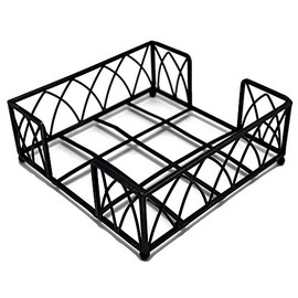 Boston International Lunch Napkin Caddy, Arch Design in Antique Brass