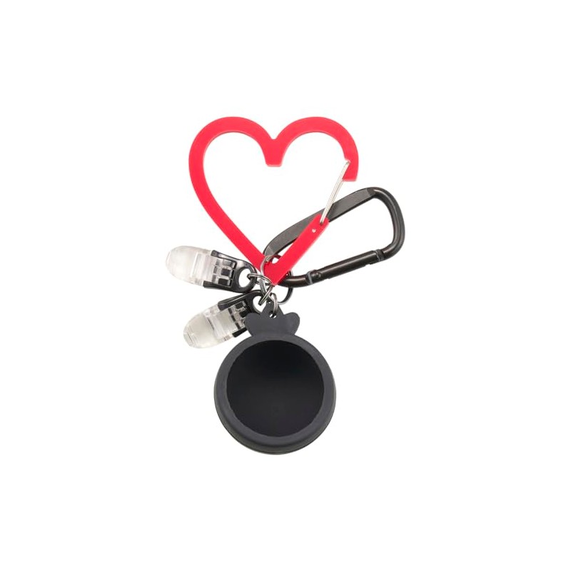 Cox Sportif LG4FBZ01L BK00 Ball Holder with Clip Heart Carabiner