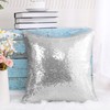 sourcing map Sequin Glitzy Cushion Covers, Shiny Satin Solid Pillow