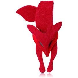 Fashion Fox Pin Brooch For Women Big Cute Acrylic Animals Brooch Lapel Pin Vintage Scarf Clip Female Jewelry