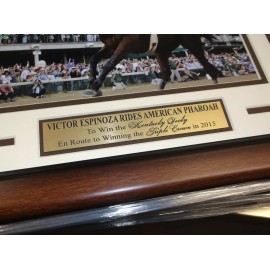 KENTUCKY DERBY Triple Crown AMERICAN PHAROAH Victor Espinoza FRAMED 8X10 PHOTO