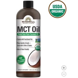 Windmill USDA Organic MCT Oil, 32 Ounces, USDA Certified Organic