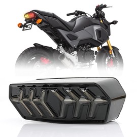 DREAMIZER Integrated Motorcycle Rear Light with Indicator LED Brake Light, Compatible with Honda Grom MSX125 CB650F CB650R CBR650F CTX700N