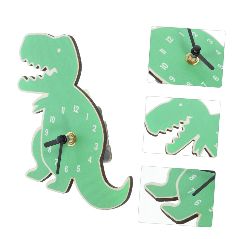 Zerodeko Dinosaur Wall Clock Silent Mini Cartoon Clock for Room