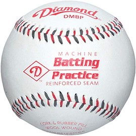 Diamond Machine Batting Practice Baseball with Flat Seams, (Pack of 12)