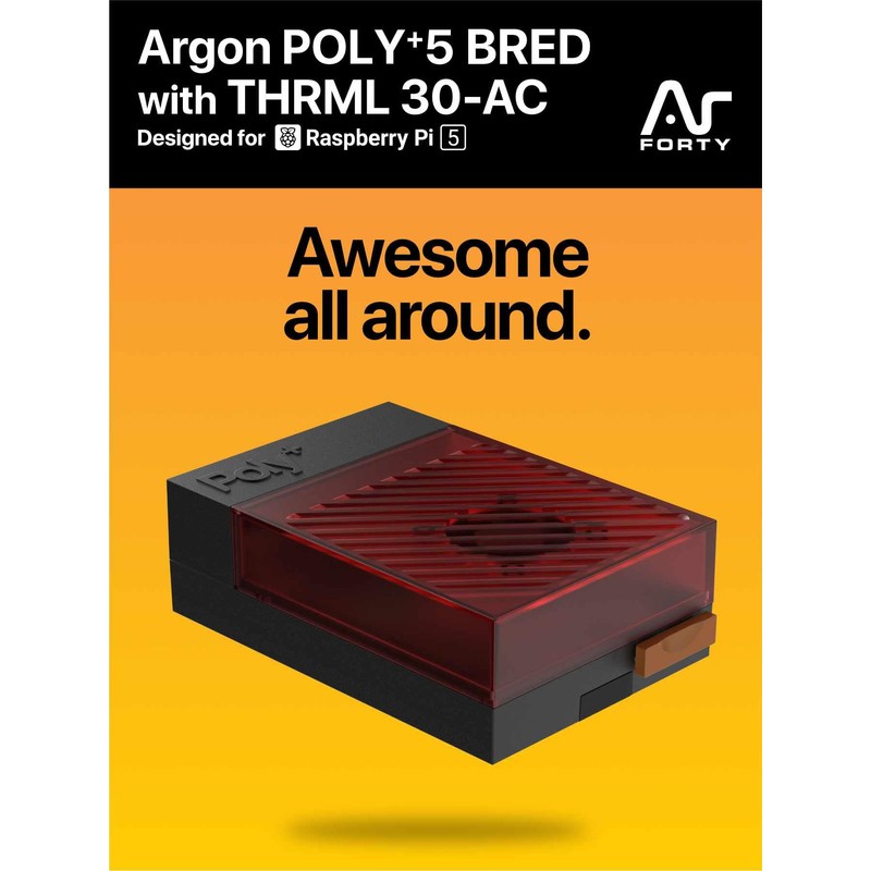 Argon Poly+5 Raspberry Pi 5 Case with Active Cooler |