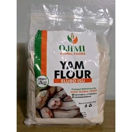 ojimi global foods Yam flour – Undiluted Nigerian Amala/Elubo flour 4.5lbs bag gluten Free