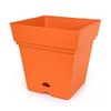 Mintra Home Garden Pot w/Wheels, Large (14.5inW x 15inH), (Orange)