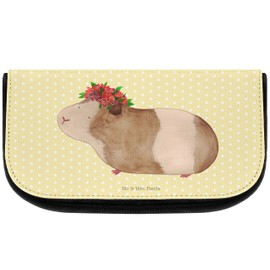 Mr. & Mrs. Panda Cosmetic Bag Guinea Pig Wise, yellow, Hand Drawn