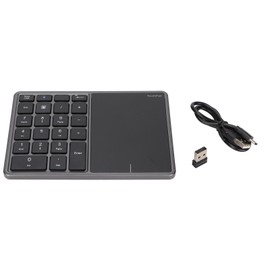 Wireless Numeric Keypad Touchpad Design 22 Keys 2.4G Dual Mode Connection Type C Interface Laptop KeypadGray