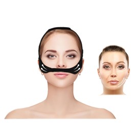 Wrinkle Facial Patches Non-Silicone Face Tape for Fine Wrinkles between Eyes & Face V Line Lifting Mask jawline shaper Apple muscle lifter Lift cheekbones Reduce sagging face lifting tape (BLACK,XL)