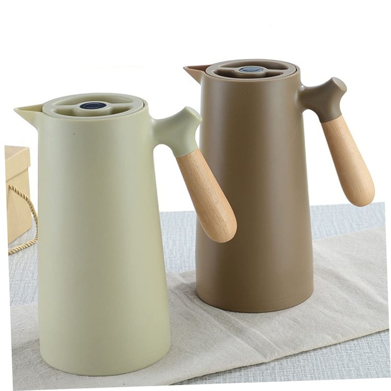 Ciieeo Small Insulated Pot 1l Thermal Kettle Wood Handle for