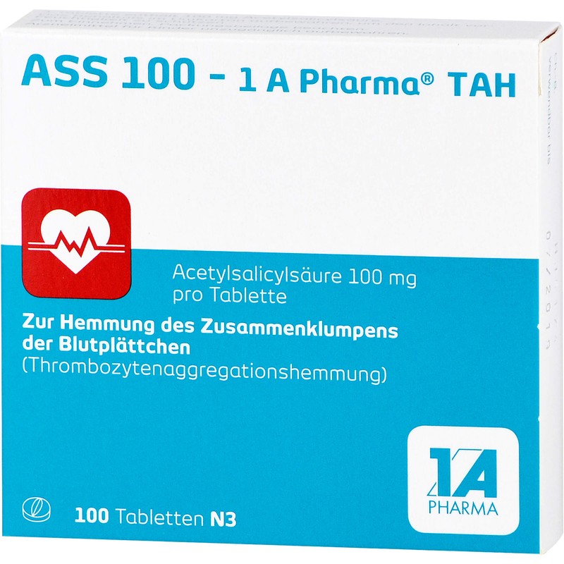 ASS 100 mg - 1 A Pharma TAH Tabletten, 100