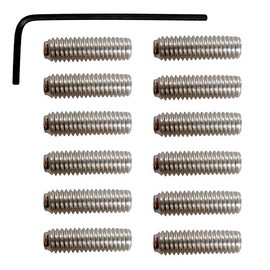 12 Pieces M3 x 10mm Guitar Saddle Bridge Height Adjustment Hex Screws American ST/TL Guitar Bridge Saddle Height Adjustment Screws Come with 1 piece Hexagonal Wrench