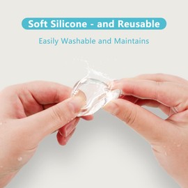 Strongest Door Stoppers for Wall, LveSunny 6Pcs of 2" Door Knob Wall Protector, Round Wall Protectors from Door Knobs, Clear Rubber Door Stop for Door Handle, Shower Door, Self Adhesive