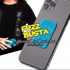 Fuzz Busta Adhesive Lint Brush Pad/Roller - Blue/Small (4cm x 6cm) - 3 Pack