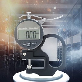 Digital Thickness Gauge Thickness Caliper Electronic Micrometer Thickness Meter 0-12.7mm Inch Metric with Precise Measurement Tool with LCD Display