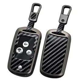ontto Key Fob Holder Fit for Acura MDX RDX TL TSX ZDX 2008-2013 & Honda Accord 2008-2012, Carbon Pattern Black