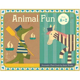 Chronicle Books Animal Fun from A to Z: Decorative Flash Cards (Alphabet Flashcards for Infants & Toddlers, Illustrated Animal ABC Learning Cards)