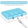 DTianSir Wii Remote Battery Charger,4 in 1 Charging Station with