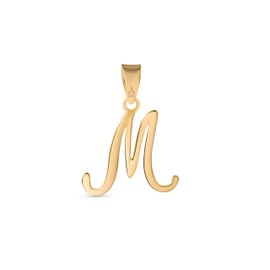 Amberta 9 Carat Gold Italian Charms Pendant for Men and Women, Letter Pendant Gold, Letter Pendant for Chains, Alphabet Pendant Gold