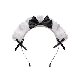 Lolita Hair Band for Girls Lace Bow Hairband Maid Anime Cosplay Headwear Bow Cute Hair Band Party Hair Accessories Women Fashion Headbands Lolita Fashion Accessories