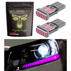 Fyre Flys LED Headlight DRL Strip Bulbs for 2013-2015 Honda Accord Super Bright Canbus Error Free 3014 Series (Pink), X7-3014-18-CN-HA