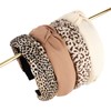 Hotalisona Headbands for Women Leopard Print Knotted Cloth Top Knot