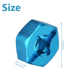 Wheel Hex Adapter, 4 Pcs Metal 7mm to 12mm Wheel Hex Hub Adapter for RC Spare Part RC Car Upgrade Parts