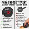 TITA22™ Titanium Coated Pizza Cutter Wheel – Ultra Sharp &