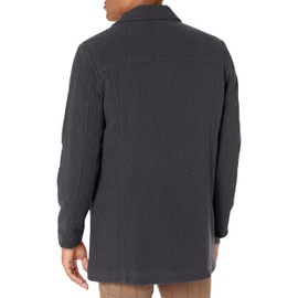 Cole Haan Signature Men's Wool Plush Car Coat, charcoal, Medium