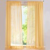 SIMPVALE Set of 2 Transparent Plain Voile Curtains with Rail
