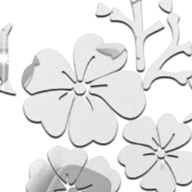 Acrylic Mirror Wall Sticker Removable 3D Wall Decal for Living