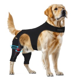 Supet Dog Rear Leg Sleeve to Stop Licking,Breathable Recovery Sleeve After Surgery, Back Leg Wound Cover for Hip and Thigh, Dog Cone Alternative