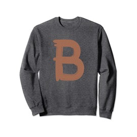 Creative Bold Leather Letter B - Design - Alphabet - Marker Sweatshirt