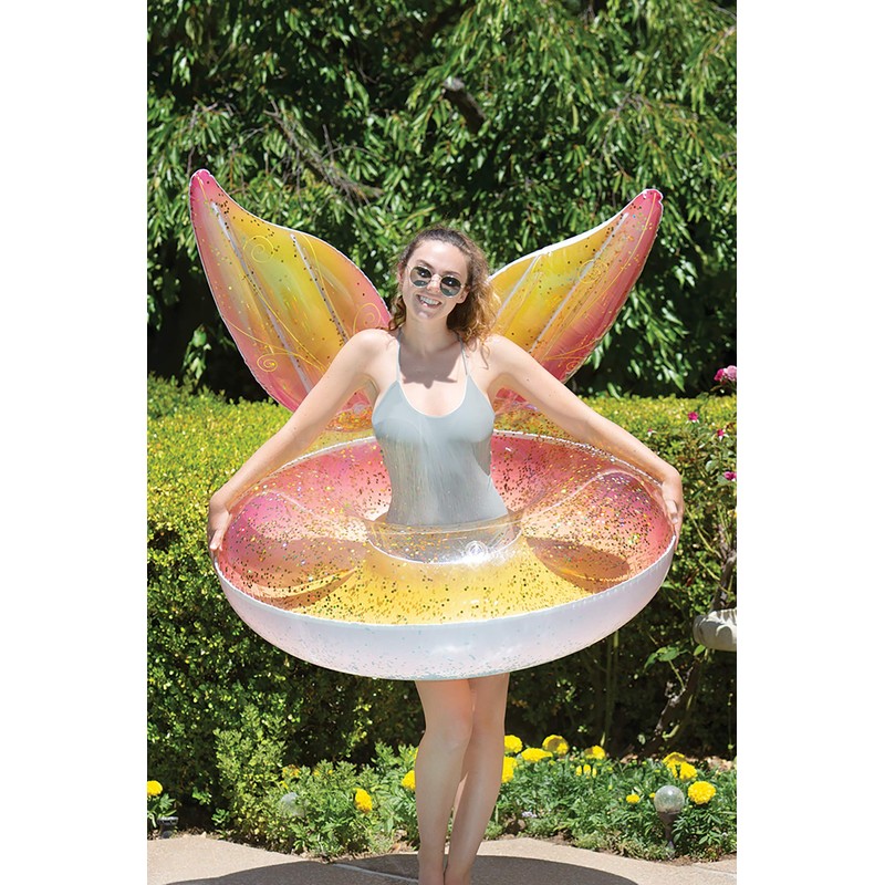 Poolmaster Glitter Pixie Inflatable Swimming Pool Party Float (48 Inch),