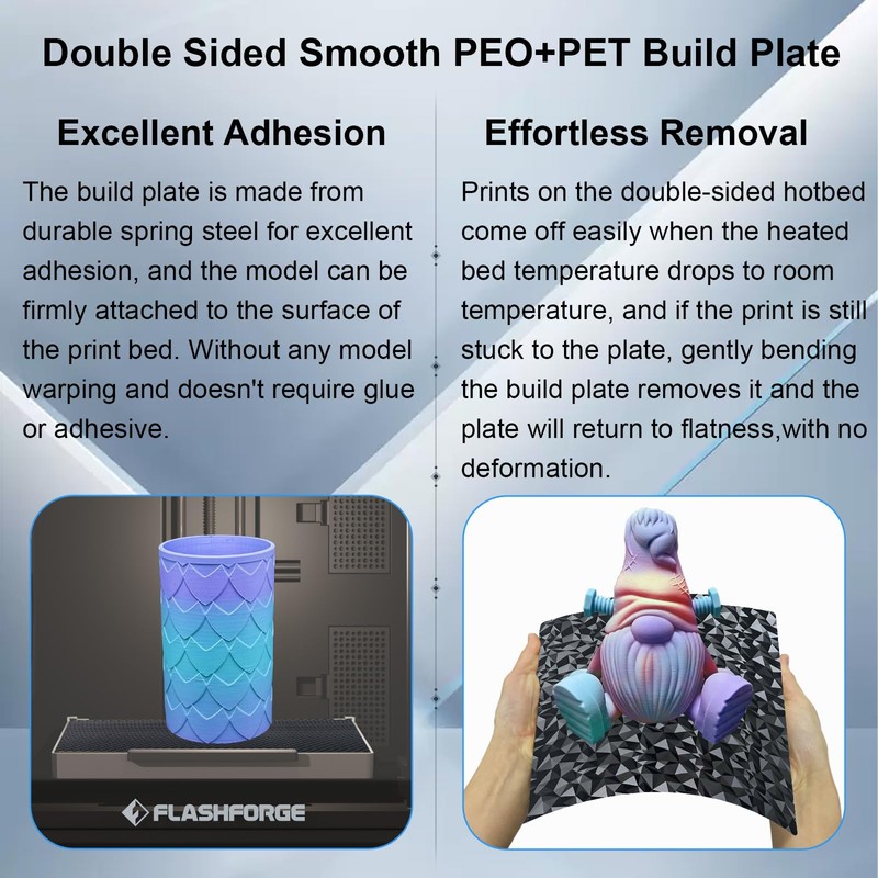 IdeaFormer-3D PEO PET Build Plate for Flashforge Adventurer 5M/5M Pro,Flexible