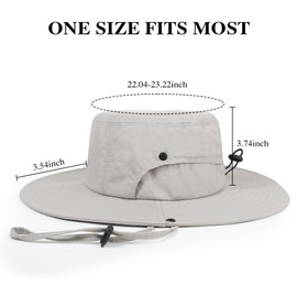 Wide Brim Sun Hats Waterproof Bucket Hat UV Protection Fishing Hat Summer Packable Fisherman Hat for Men and Women