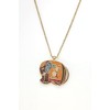 Brown Elephant Pendant Necklace with Magnifier Reading Lens