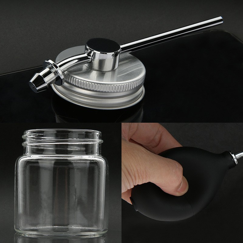 Refillable Spray Bottle Airbag Glass Bottle for Hair Building Powder