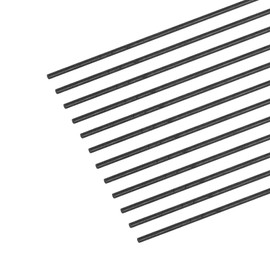 sourcing map Pack of 12 Carbon Fibre Rod for RC Aeroplane DIY Tube Quadcopter Arm 2 mm x 100 mm